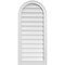 Ekena Millwork Round Top Surface Mount PVC Gable Vent w/ 2"W x 1-1/2"P Brickmould Frame, 18"W x 40"H GVPRT18X4002SN - alternate 1